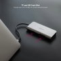 Nanocable Hub USB-C 8 en 1 con HDMI 4K, USB 3.0, RJ45 y PD 100W Gris